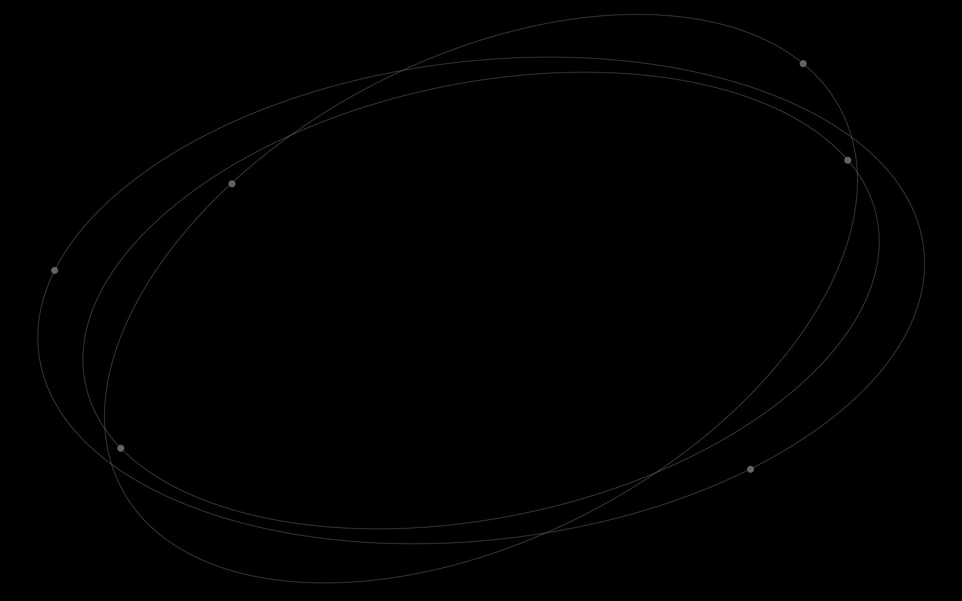 orbite ellittiche minimaliste nere, 1920x1200 WUXGA, Desktop