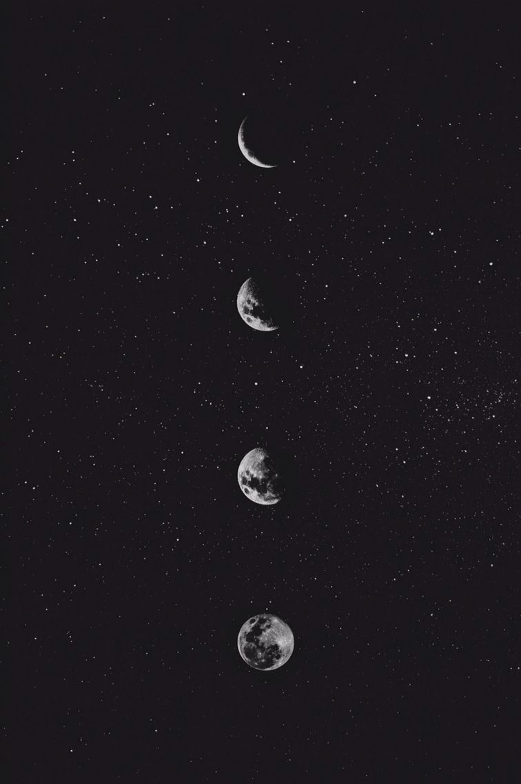 Fasi lunari cielo notturno, 756x1136 Verticale, Mobile