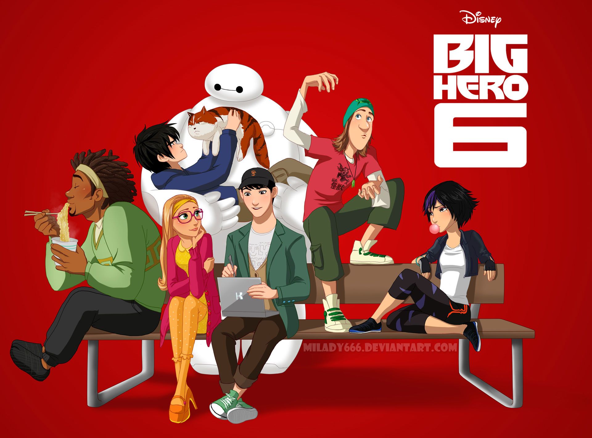 Big Hero 6 personaggi Disney, classici d'animazione, 1920x1421 Full HD+ WUXGA, PC