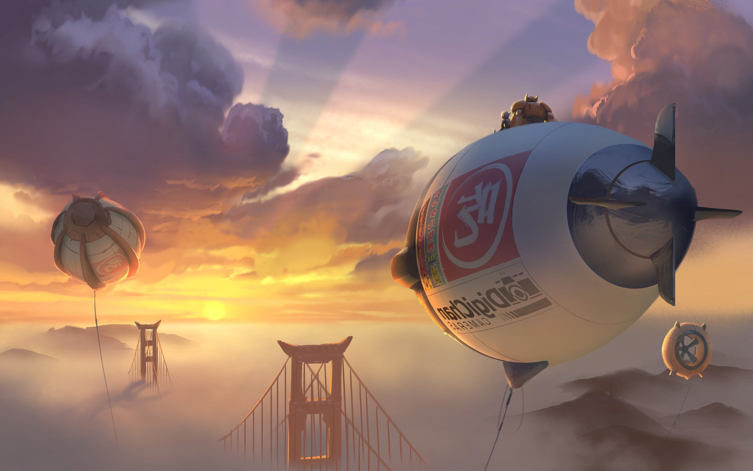 Big Hero 6 dirigibile San Fransokyo, 2880x1800 2K+, Desktop