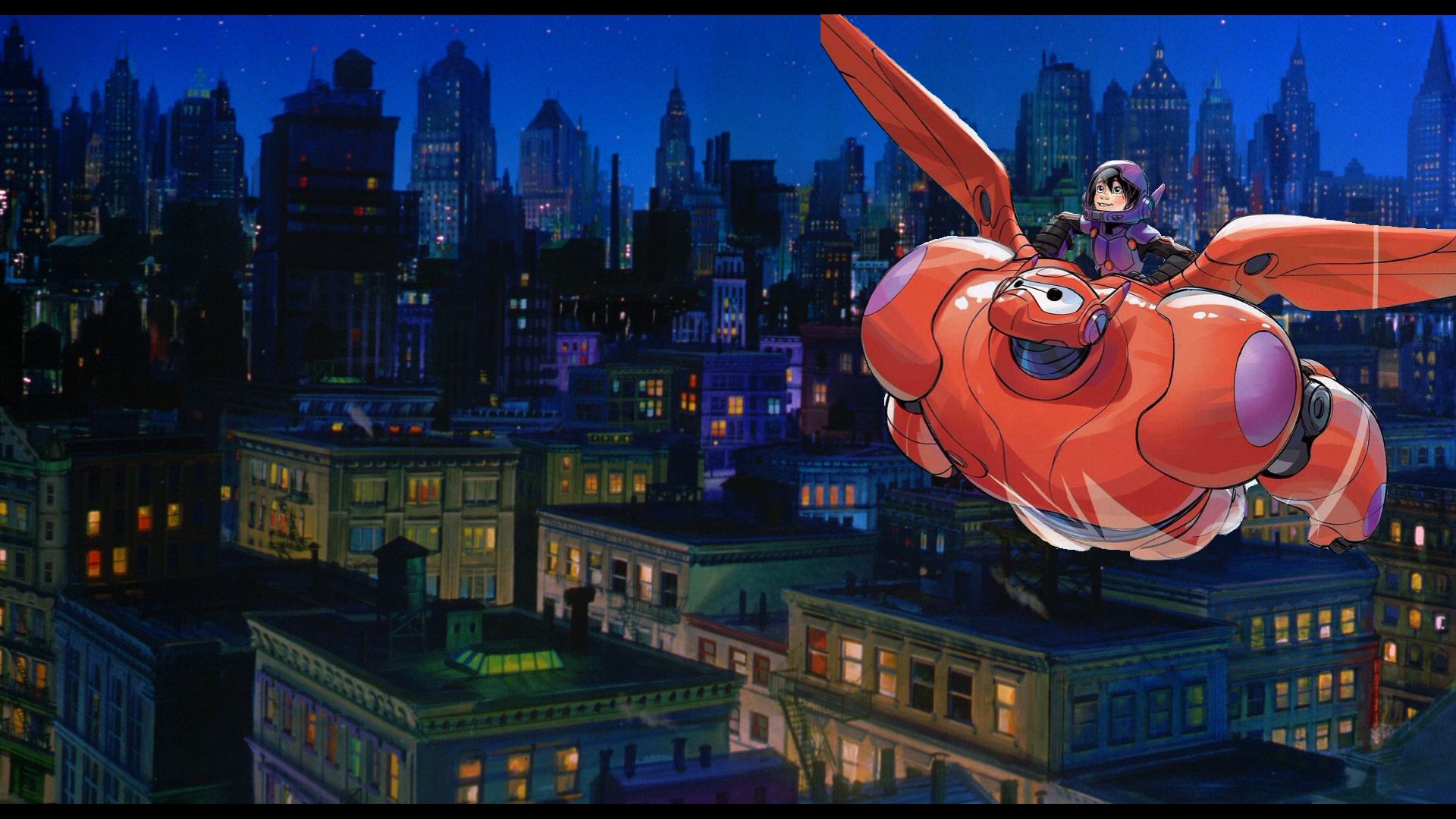 Baymax e Hiro in volo, 1920x1080 1080p, PC Desktop
