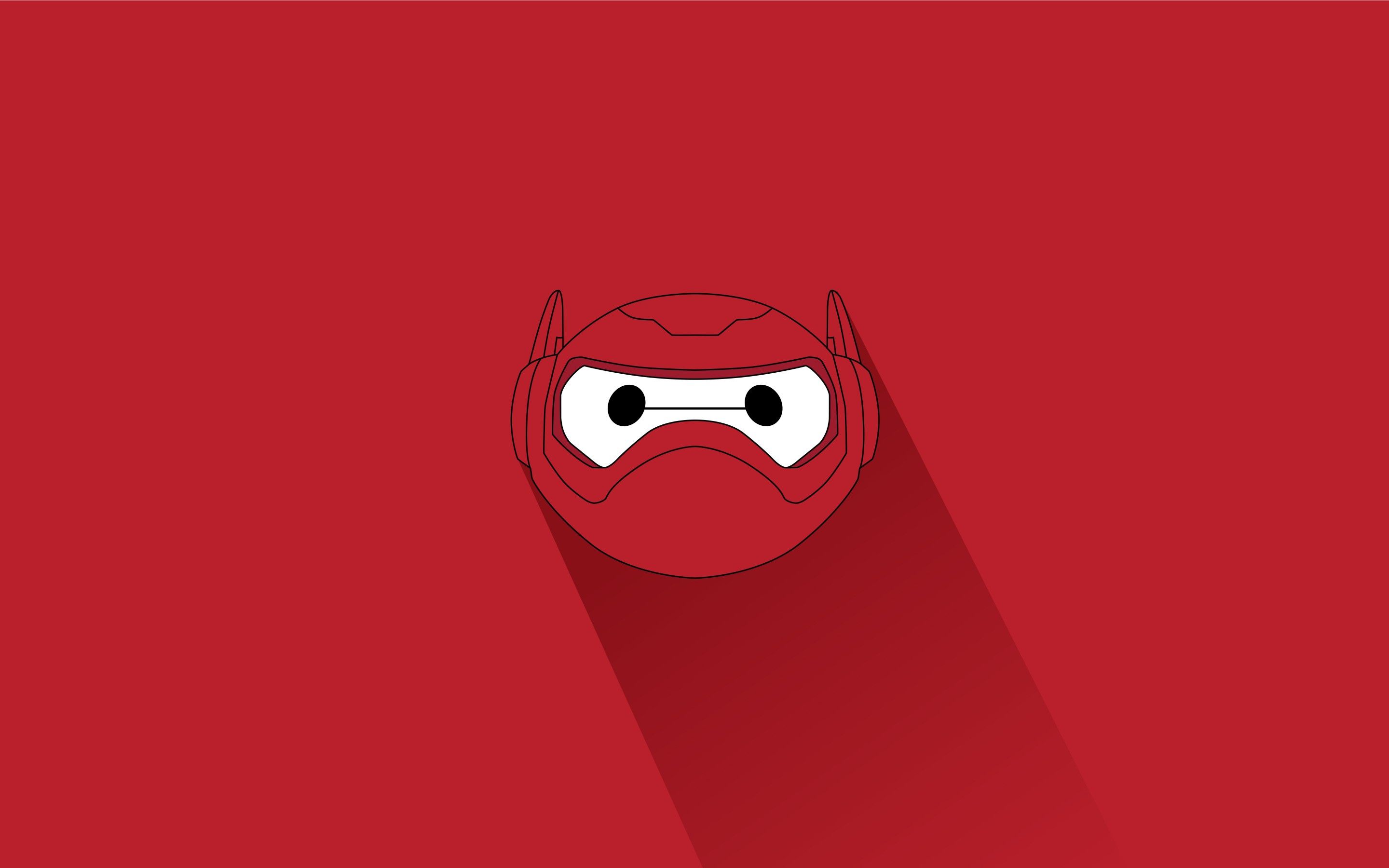 Baymax volto minimalista rosso, 2880x1800 2K, MacBook Pro