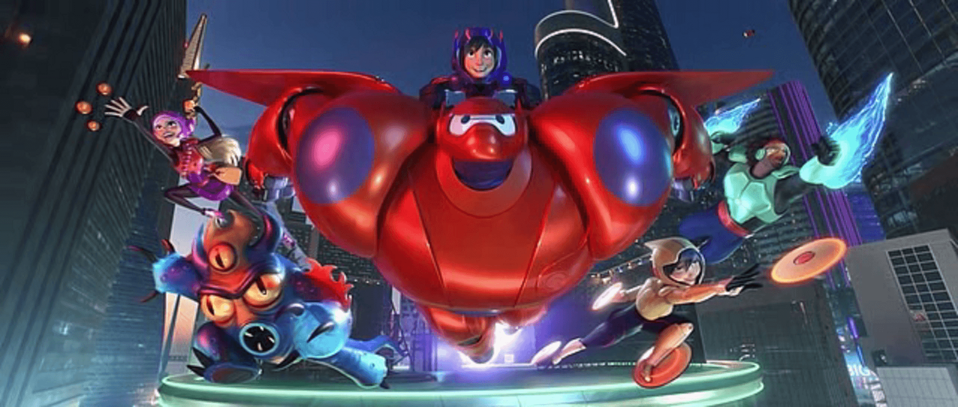 Big Hero 6 personaggi in volo, 1920x816 Panoramico, Dual Screen