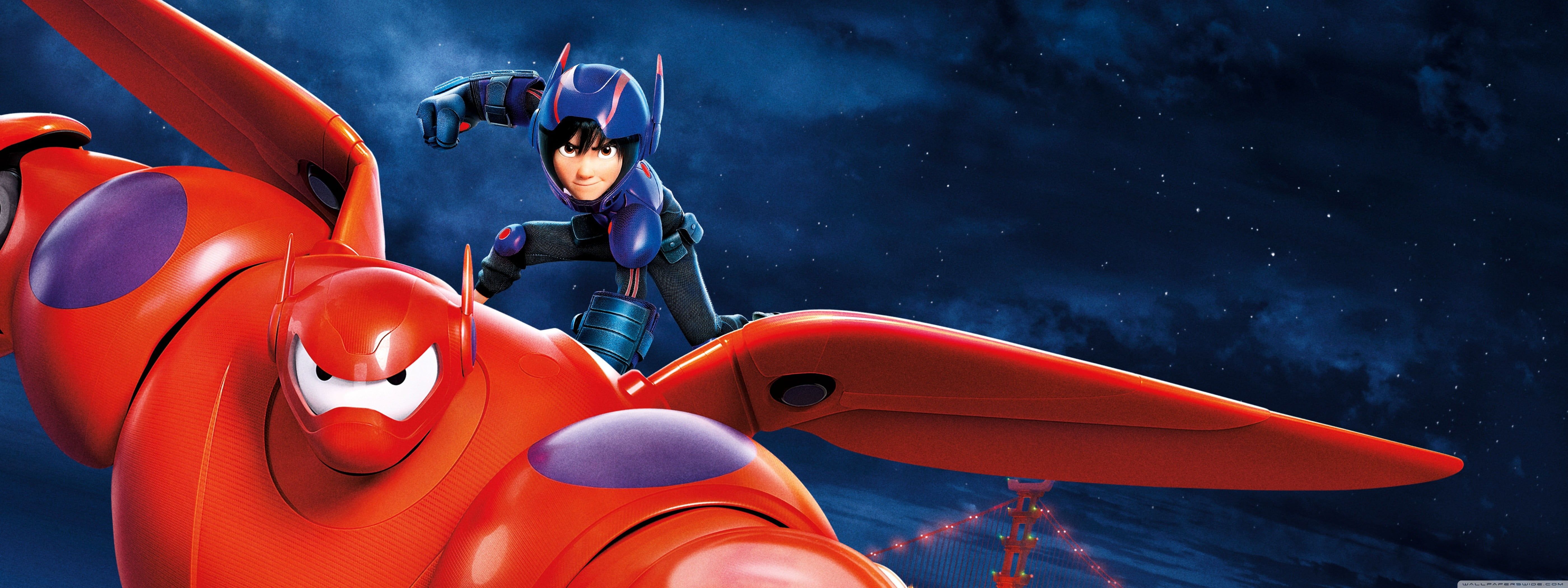 Baymax e Hiro, Big Hero 6, 5600x2100 Panoramico, Dual Screen