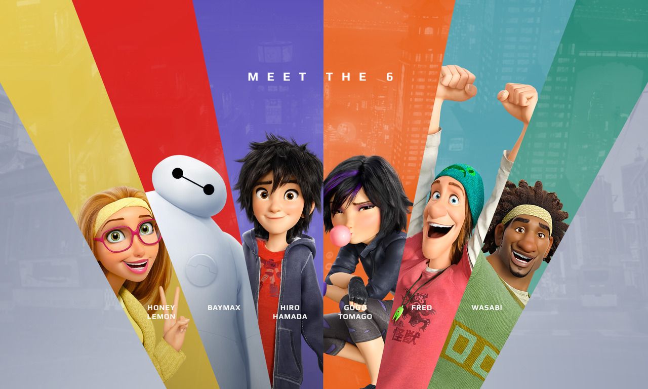 Big Hero 6 personaggi colorati, 1280x768 HD, Desktop
