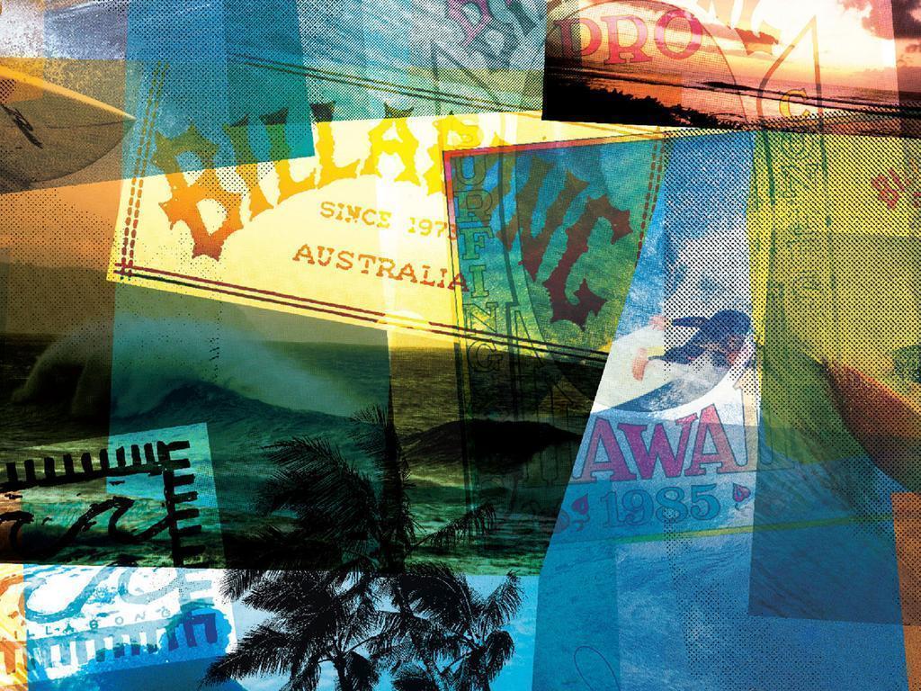 Collage logo Billabong surf, 1024x768 HD, Laptop