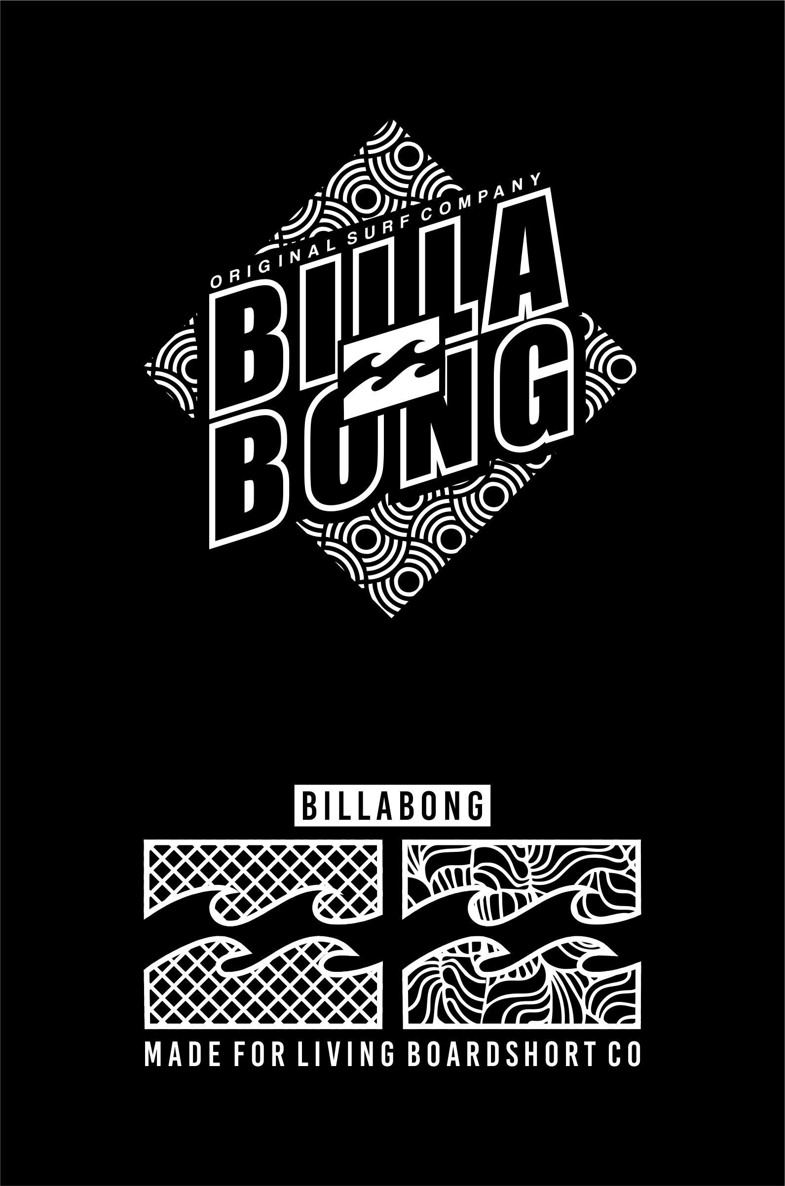 Logo Billabong bianco nero, 1591x2403 Verticale, Mobile