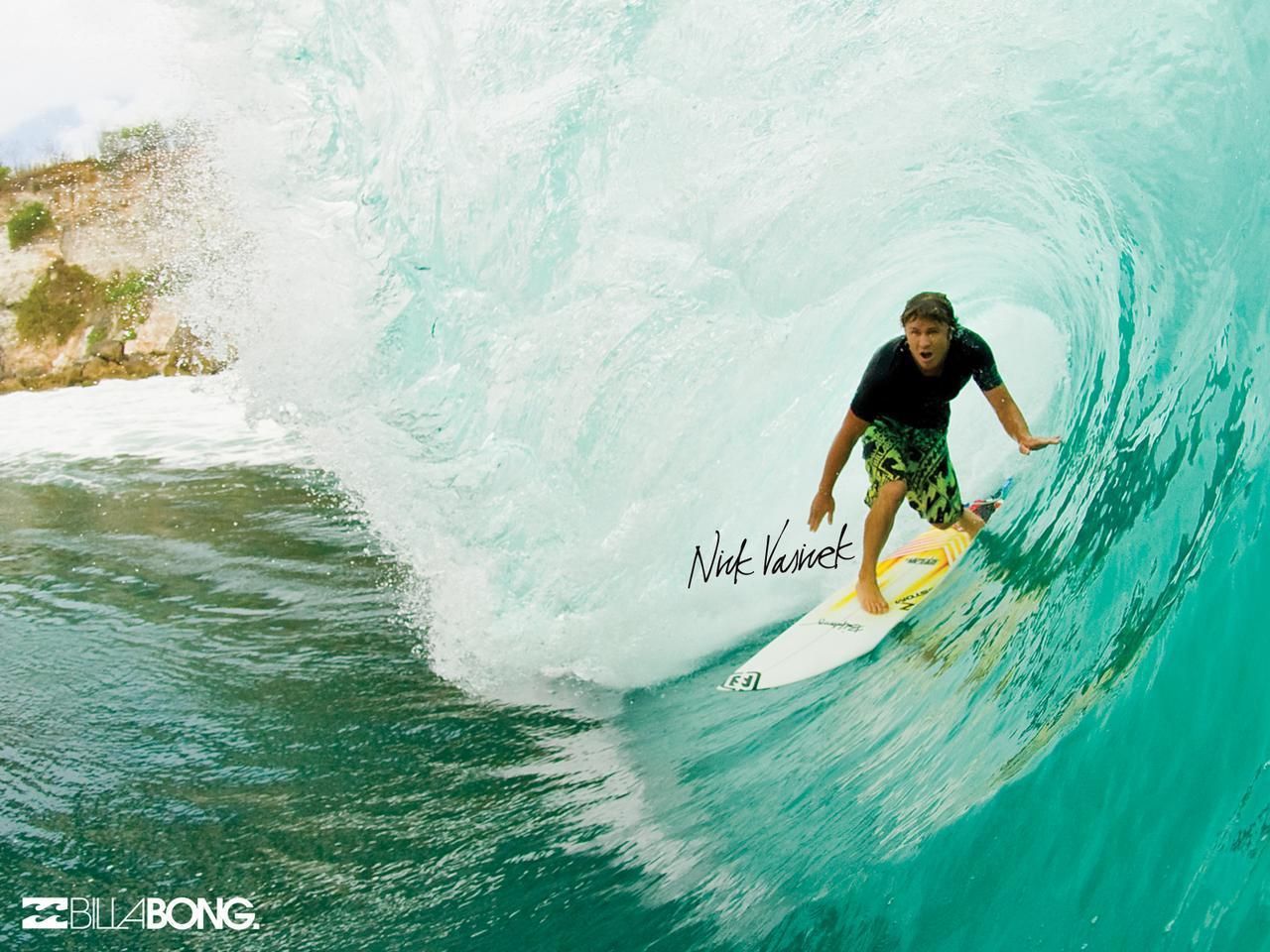 Surfista onda tubo Billabong, 1280x960 720p, PC