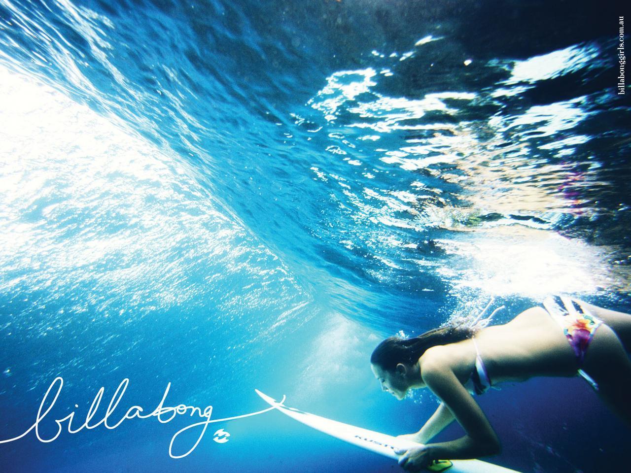 Surfista sott'acqua onda blu, 1280x960 HD, Desktop