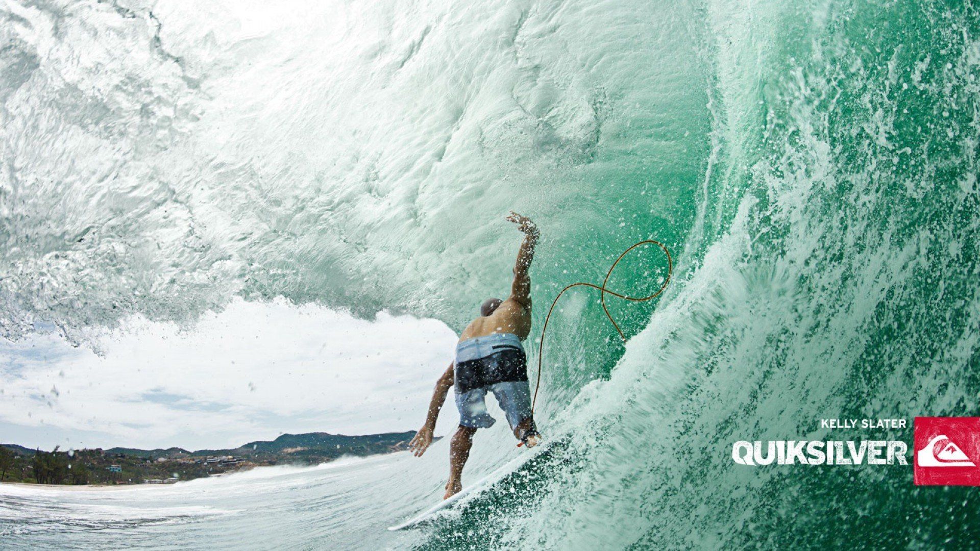 Surfista onda Quiksilver, 1920x1080 1080p, Desktop