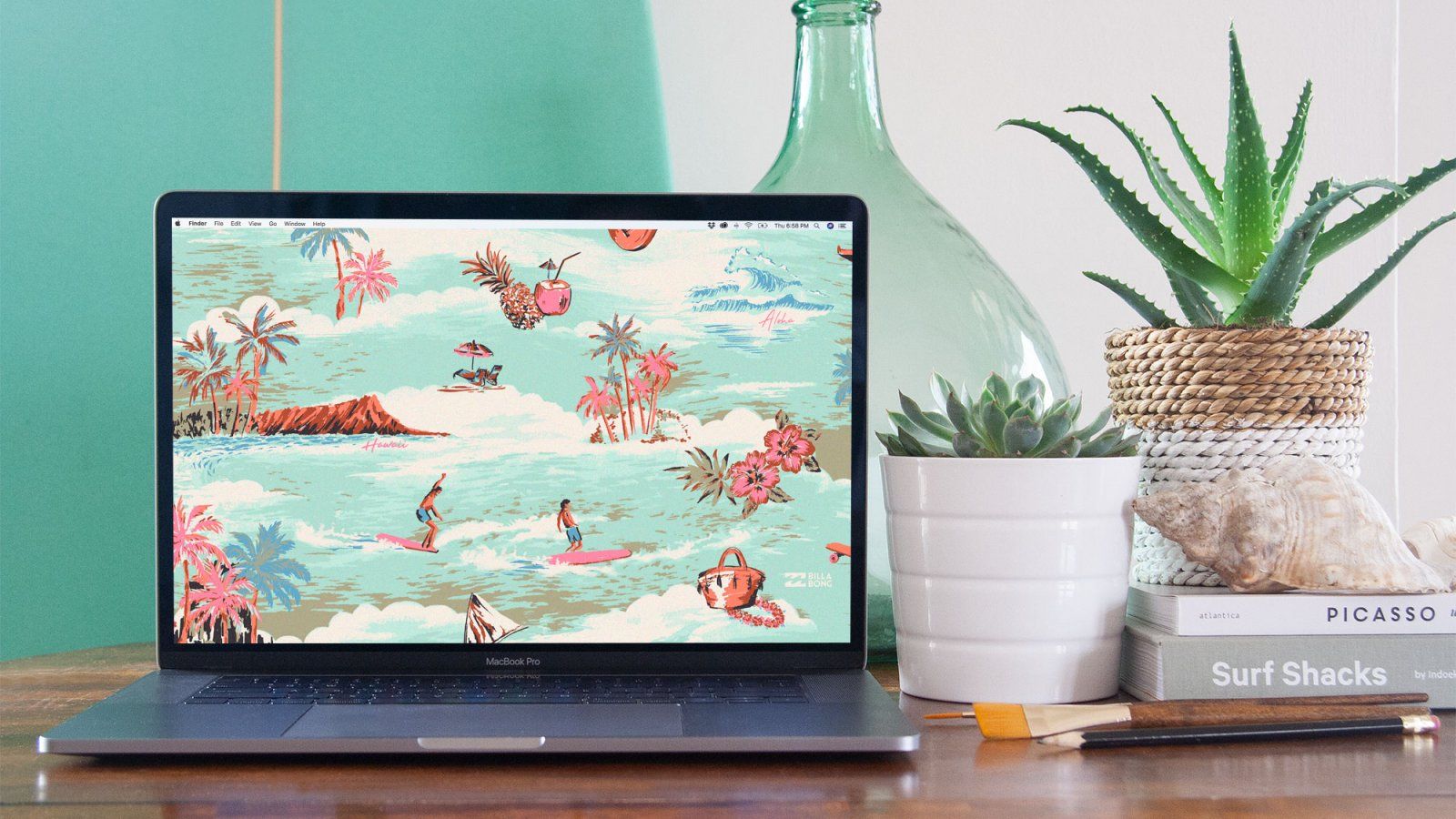 Wallpaper tropicale surf Billabong, 1600x900 HD Ready, Desktop