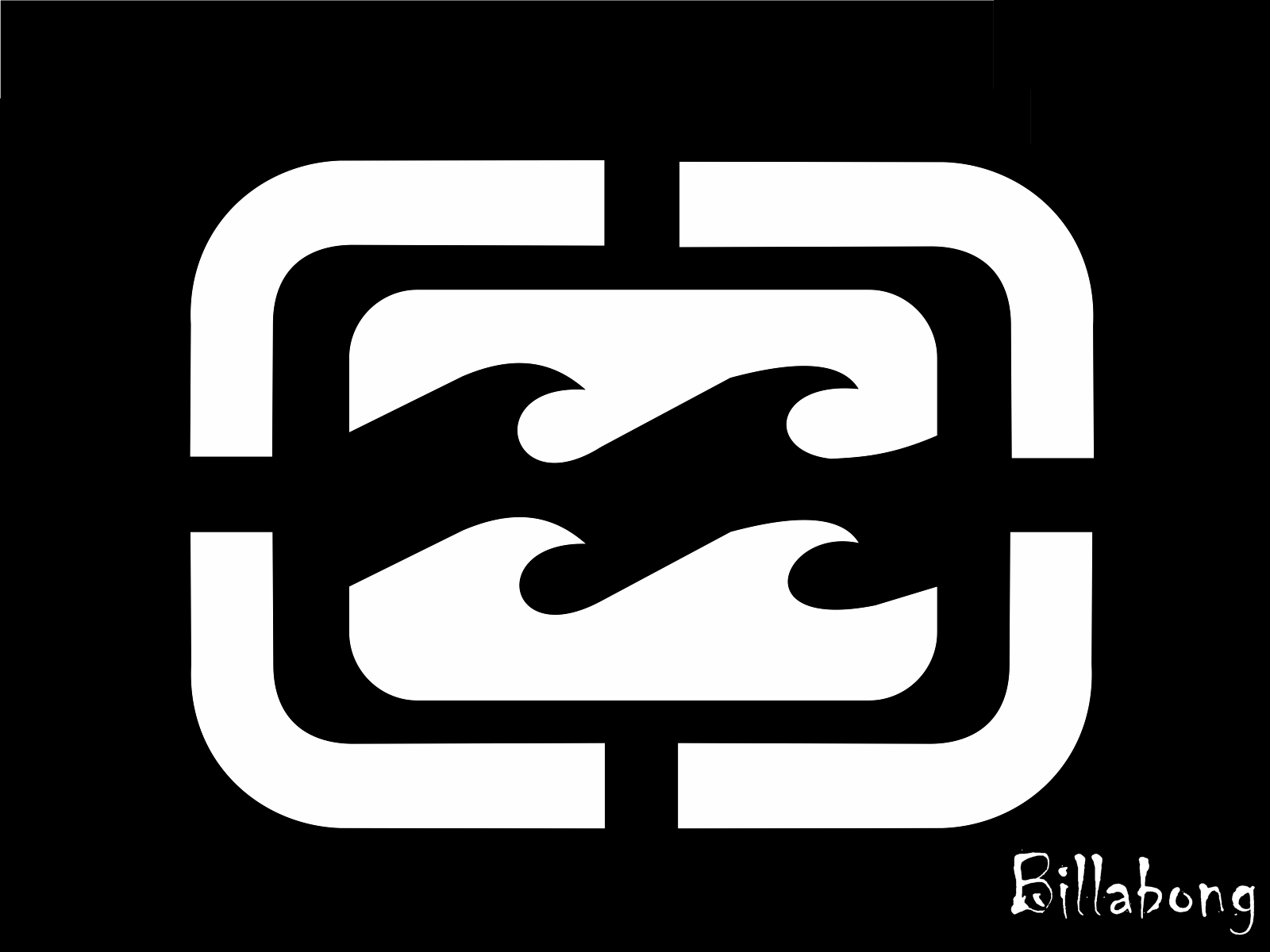 Logo Billabong onde bianche, 1600x1200 HD, Desktop