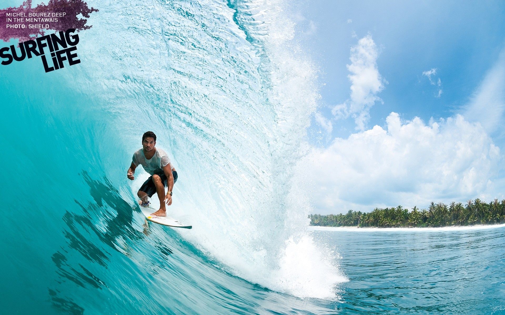 Surfista onda oceano blu, 1920x1200 WUXGA, PC