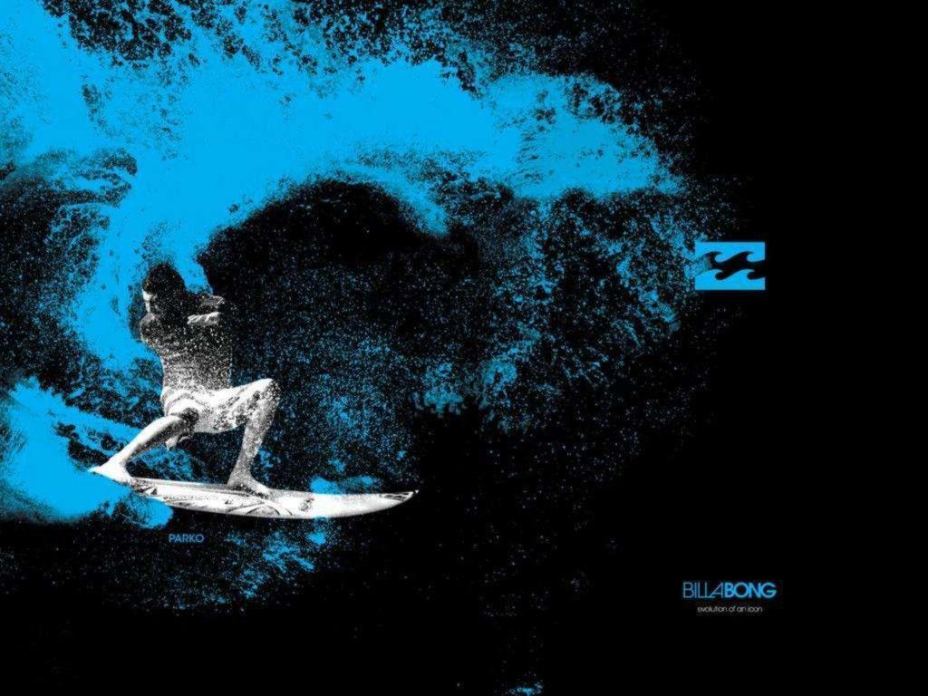Surfista logo Billabong blu, 1024x768 HD, Desktop