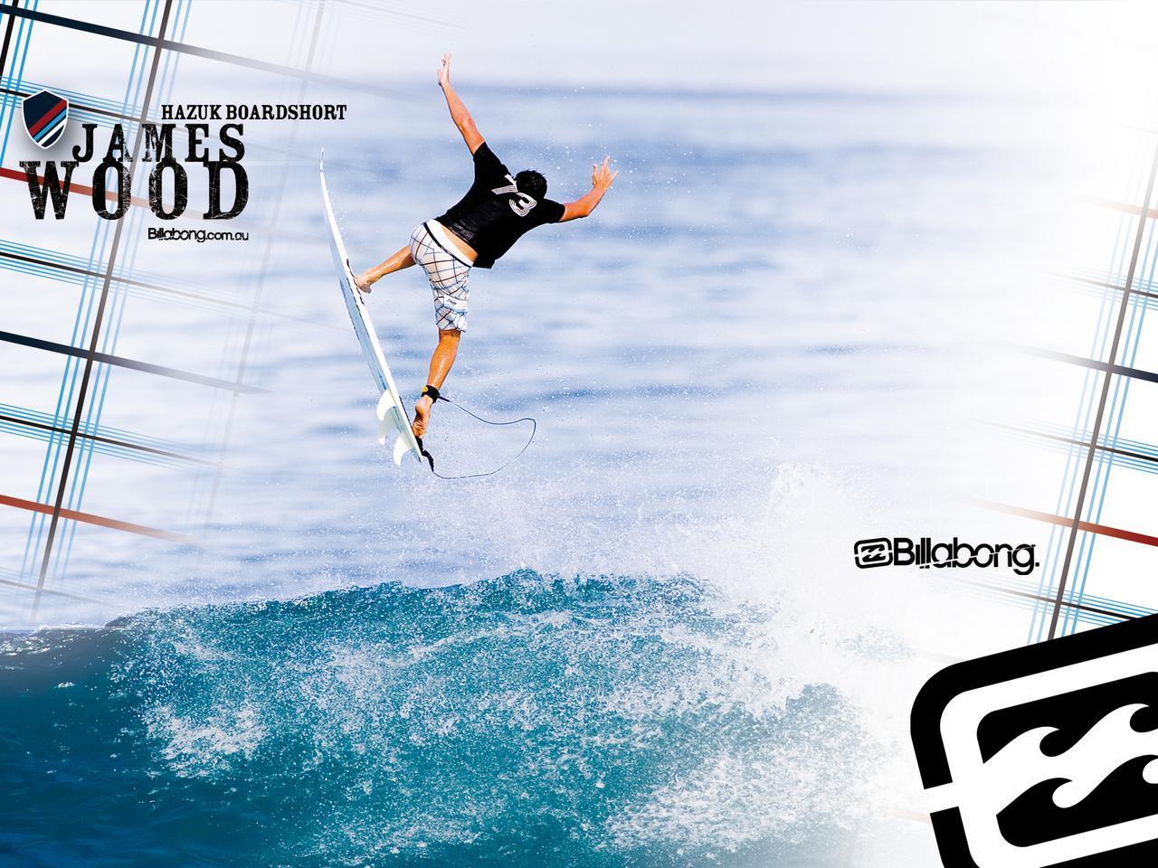 Surfista salto onda Billabong, 1280x960 720p, PC