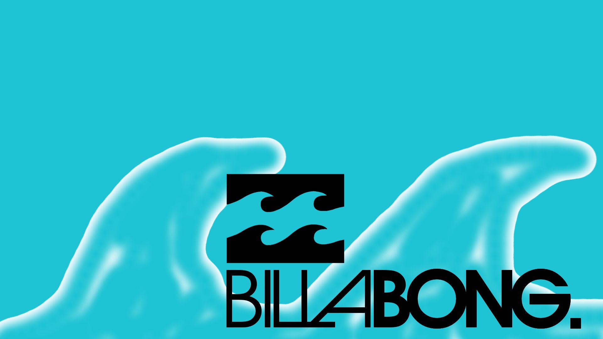 Logo Billabong onde turchesi, 1920x1080 Full HD, PC Desktop