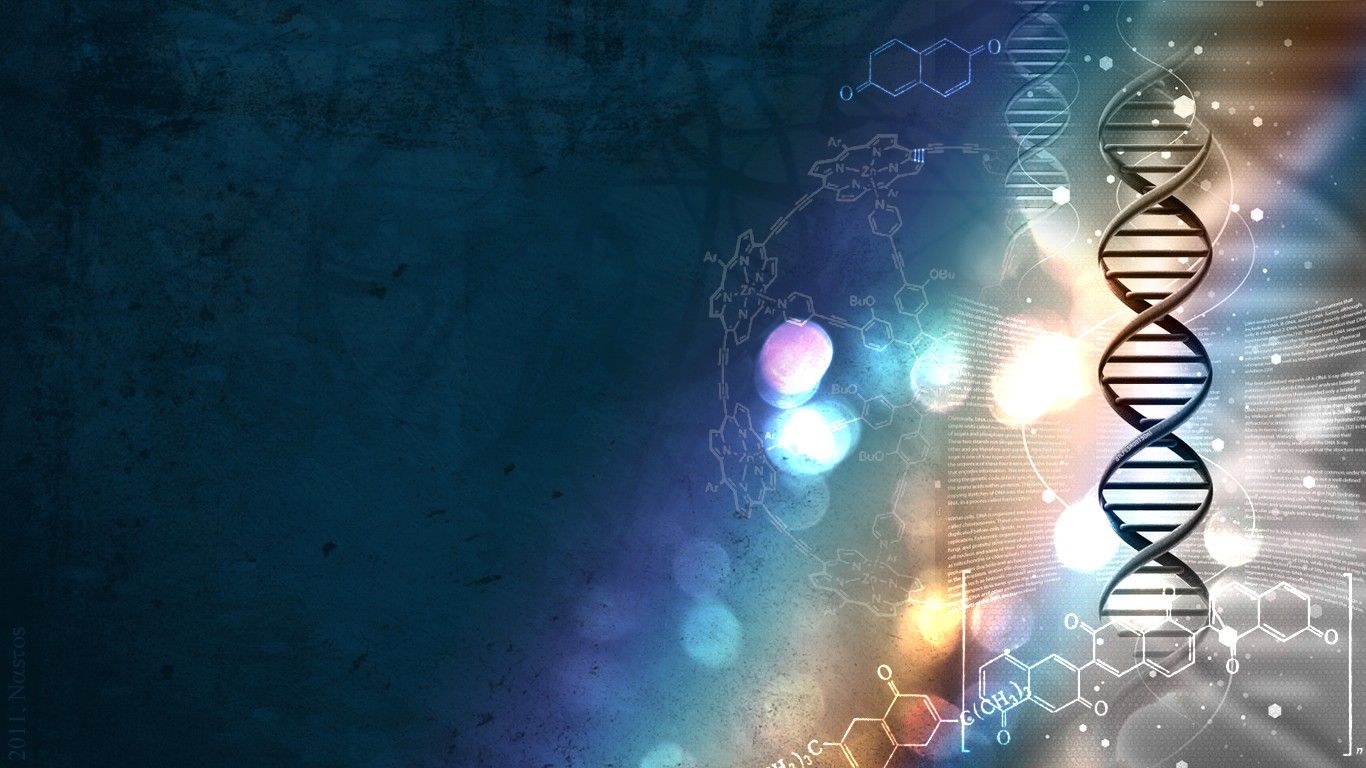 Elica di DNA astratta colorata, 1366x768 720p, iMac