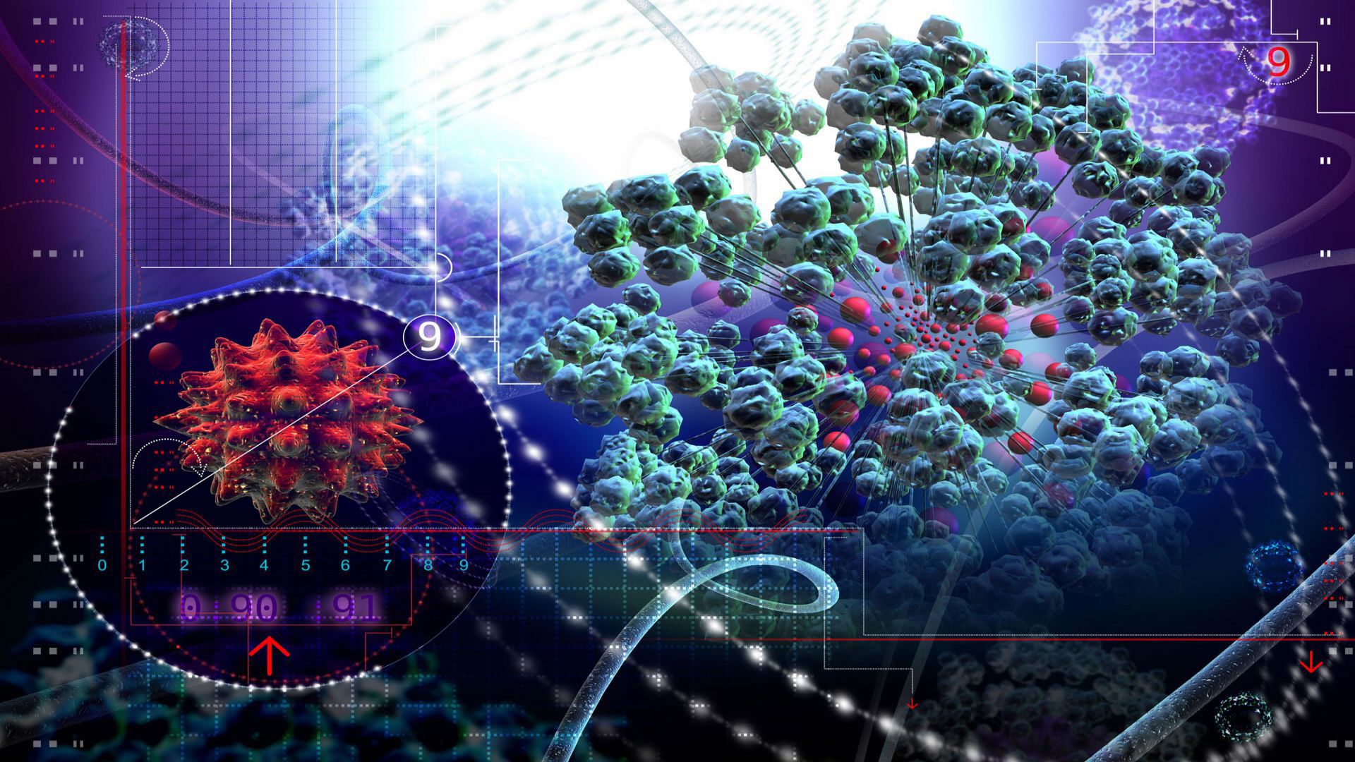 Molecole e virus digitali, 1920x1080 Full HD, Desktop