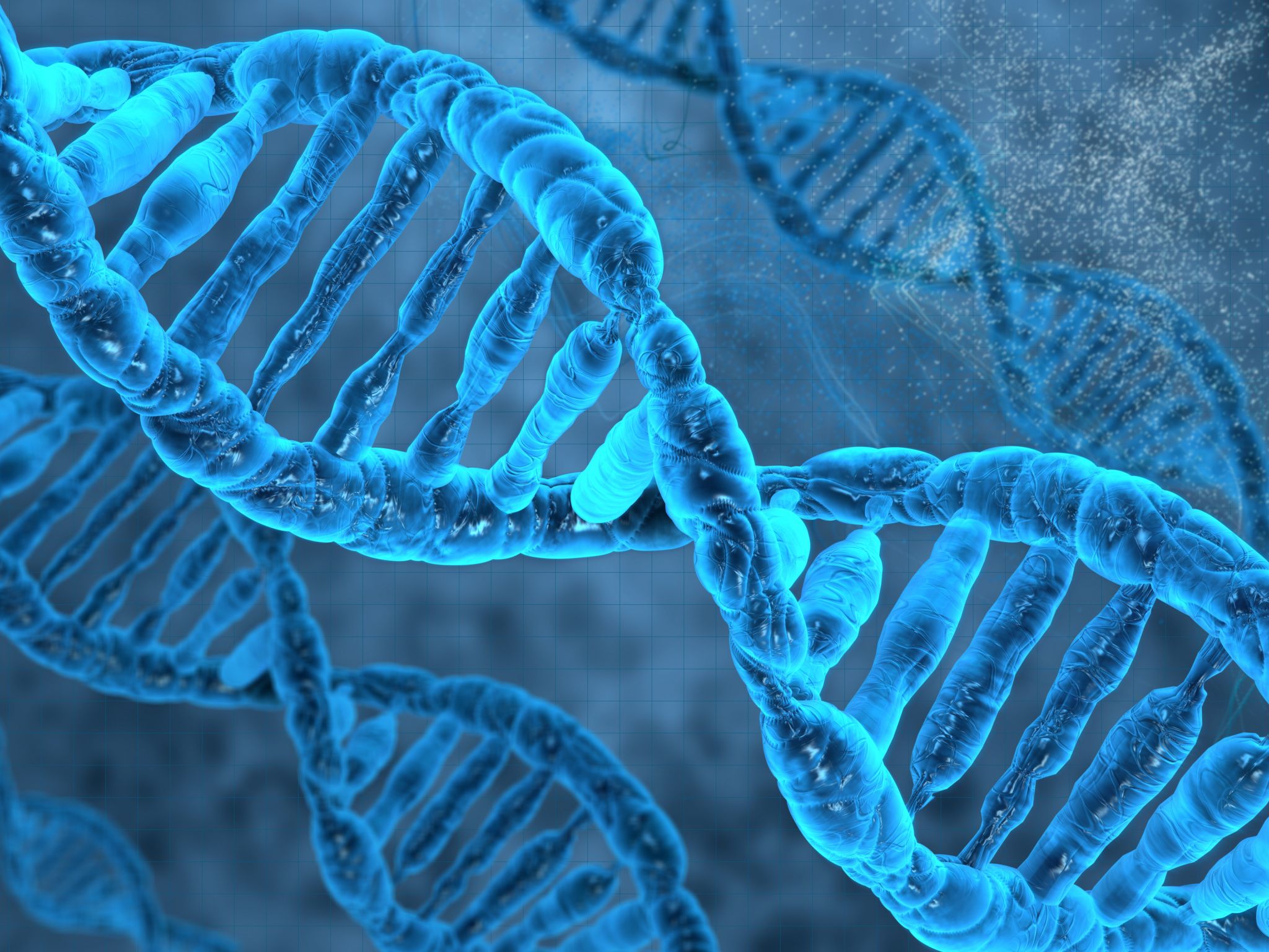 Elica DNA blu molecola, 2048x1536 2K, Desktop