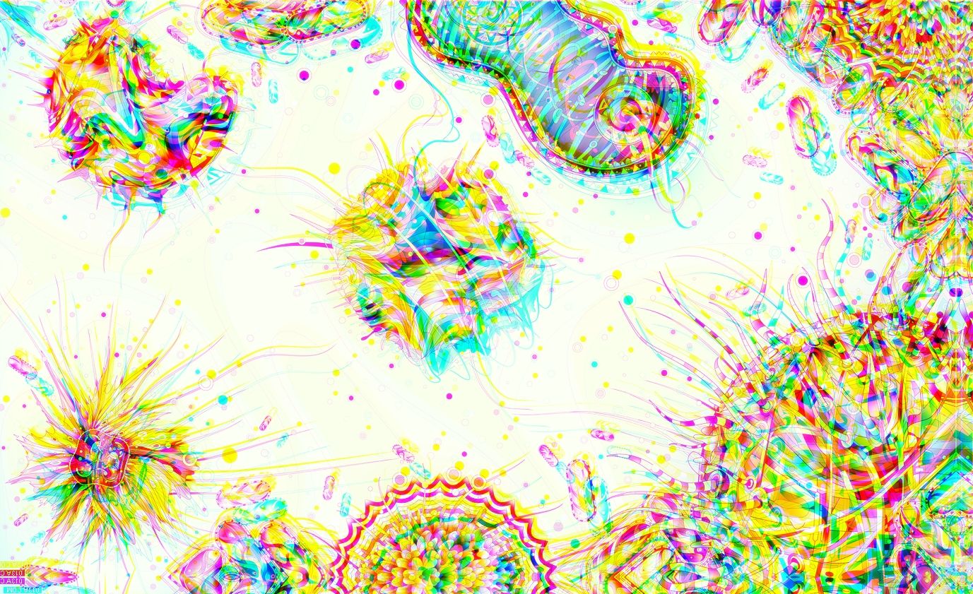 Cellule colorate astratte, 1377x841 720p, Laptop
