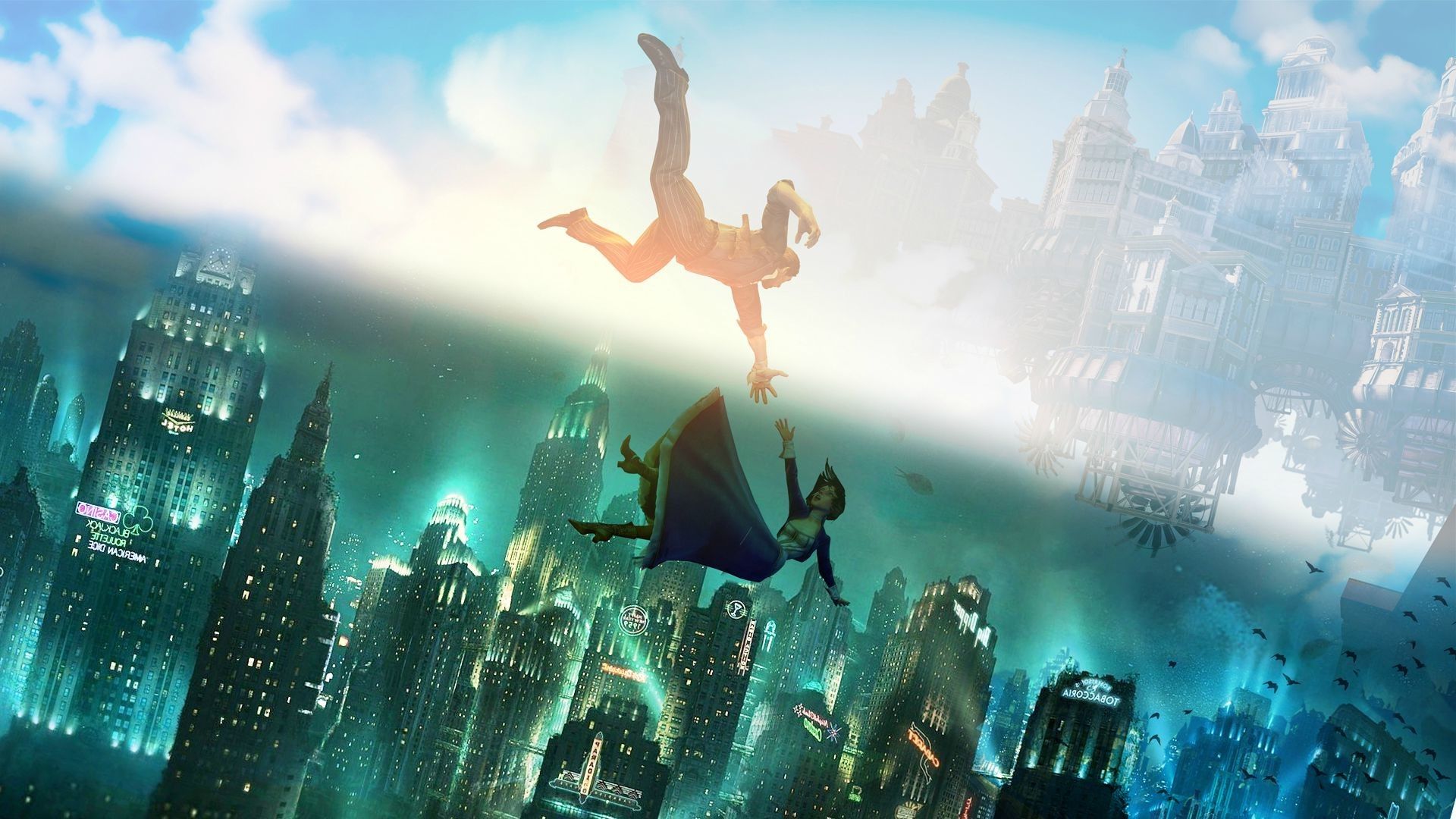 Bioshock Infinite città volante, 1920x1080 Full HD, Monitor Gaming