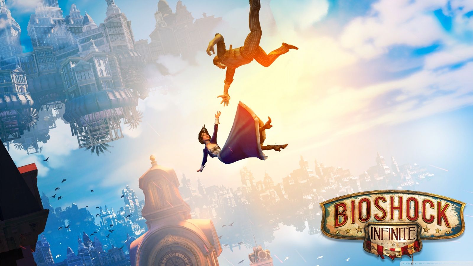 BioShock Infinite personaggi in caduta, 1600x900 900p, Desktop