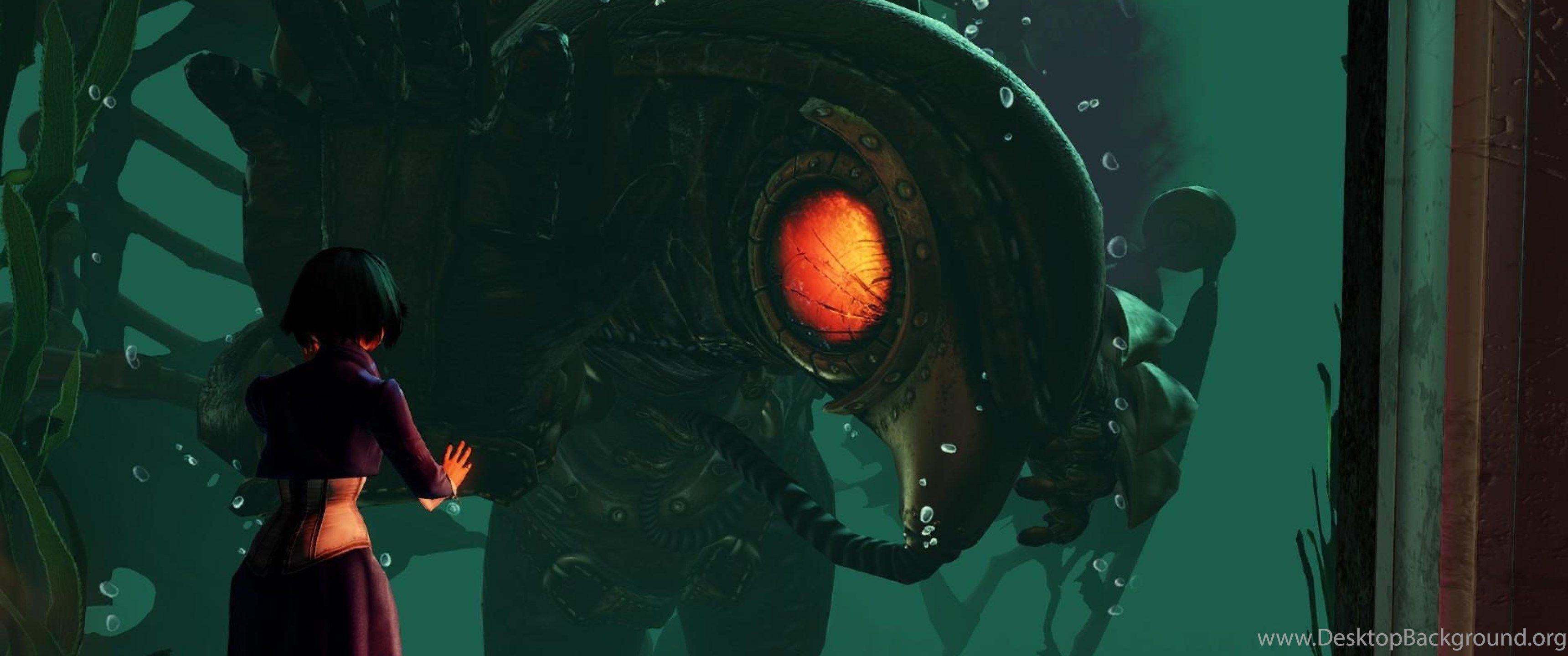 Elizabeth e Songbird BioShock Infinite, 3440x1440 Ultrawide, Desktop