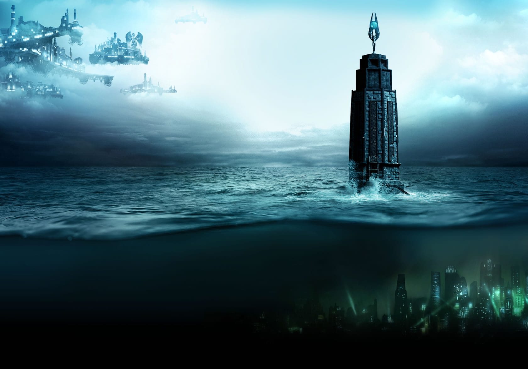 Faro Rapture BioShock oceano, 1680x1175 900p, Desktop