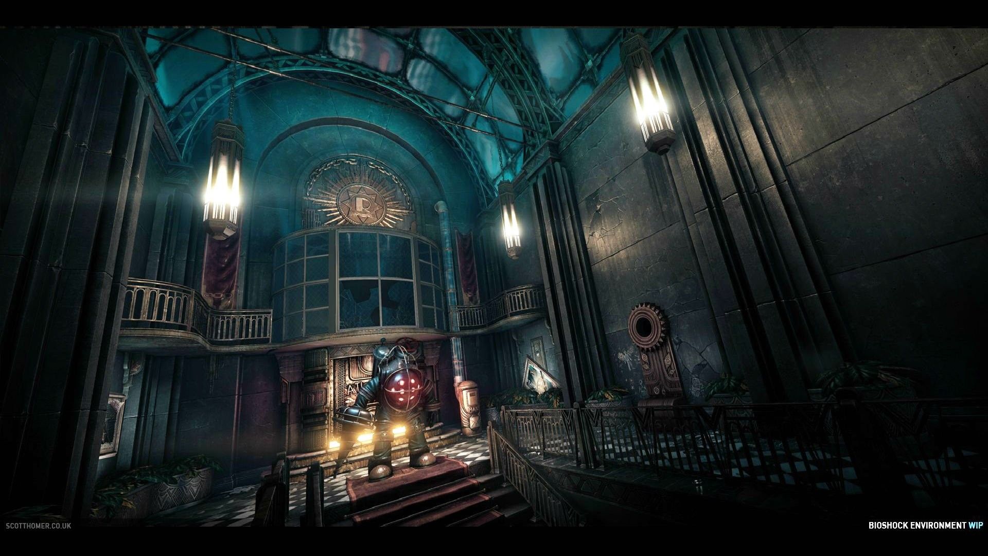 BioShock interno Art Deco, 1920x1080 1080p, Monitor Gaming