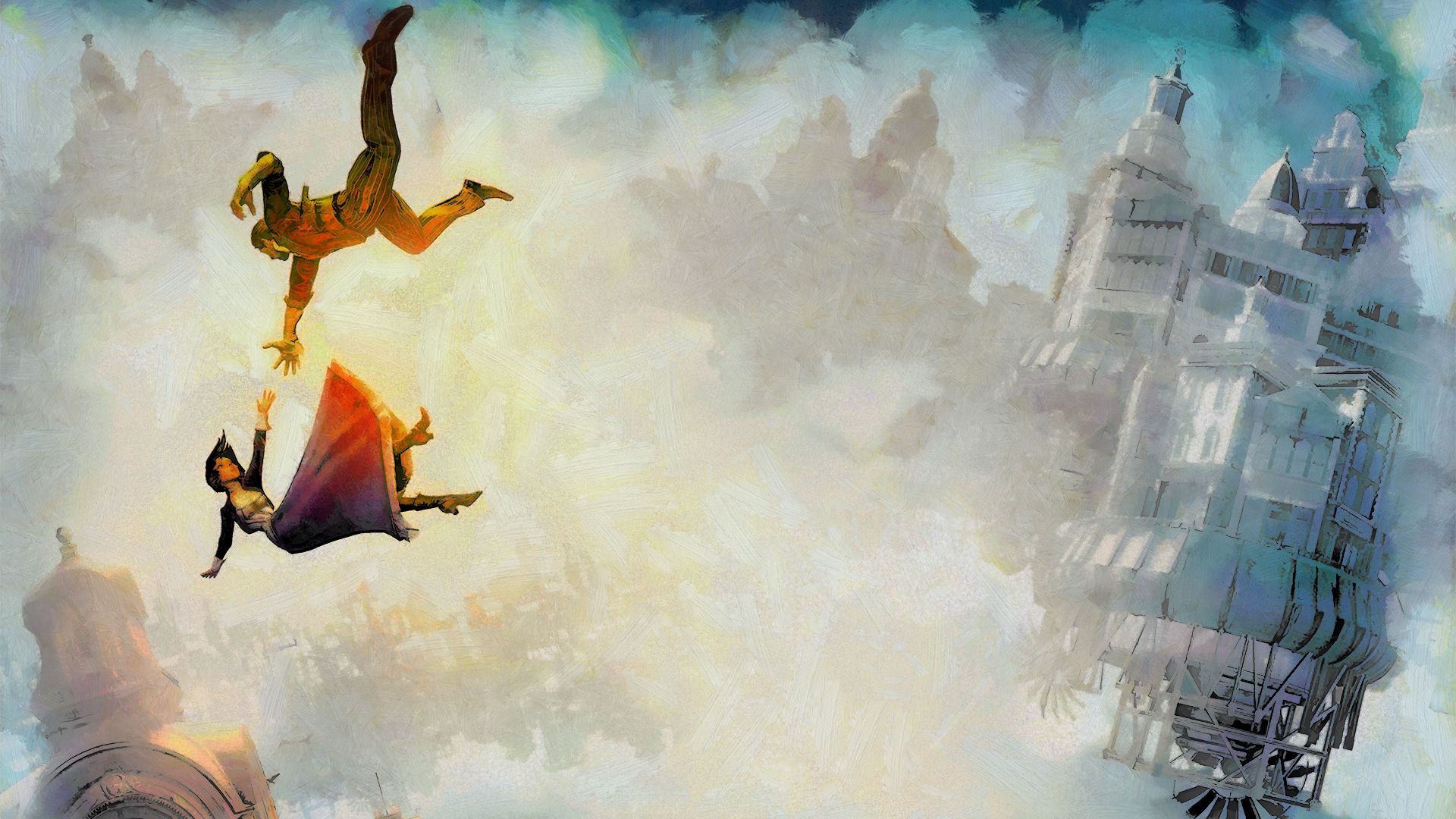 BioShock Infinite personaggi in caduta, 1920x1080 Full HD 1080p, PC Desktop
