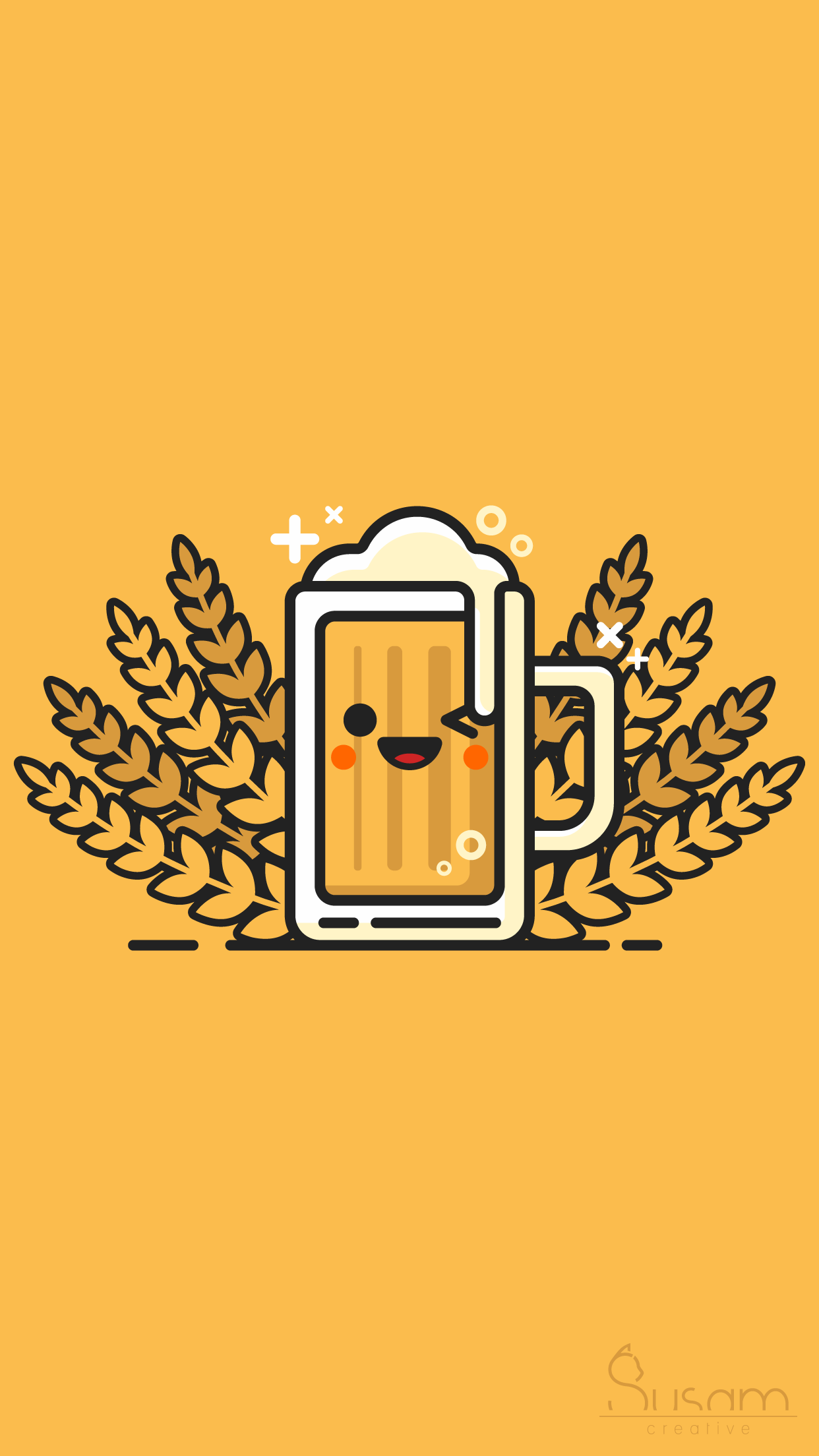 Boccale di birra sorridente, 1242x2208 Full HD Verticale, Smartphone