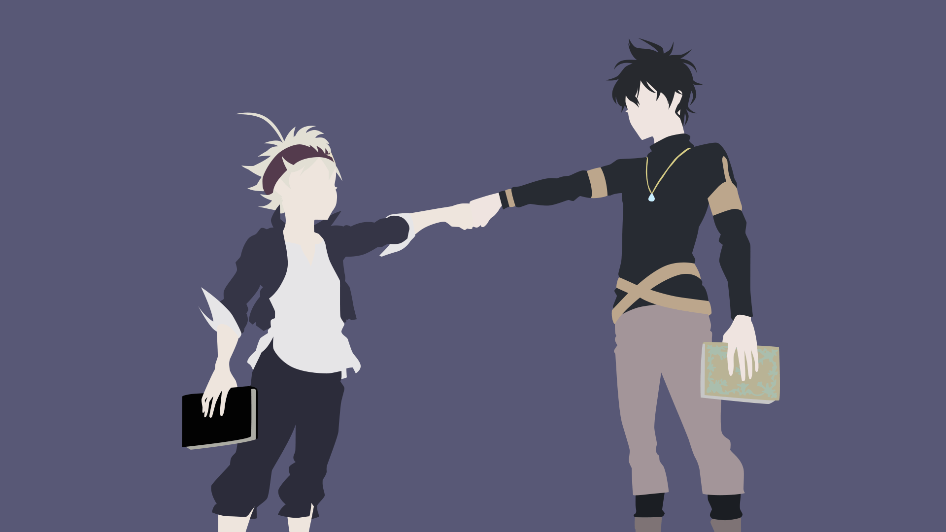 Asta e Yuno minimalista, 1920x1080 1080p, Desktop