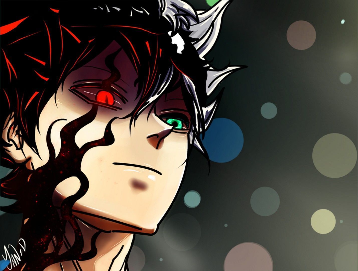 Asta Black Clover eterocromia, 1429x1080 HD, Desktop