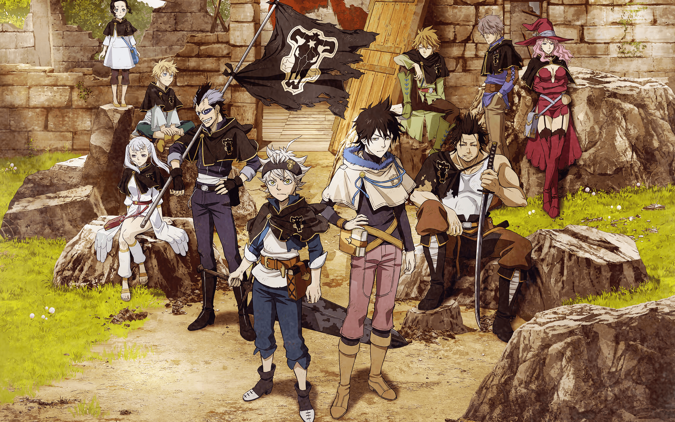 Black Clover gruppo personaggi, 2300x1437 alta risoluzione, iMac
