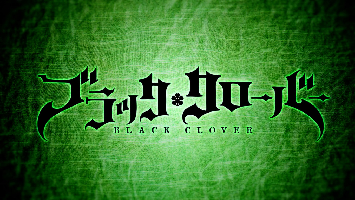 Black Clover logo titolo, 1366x768 720p, PC