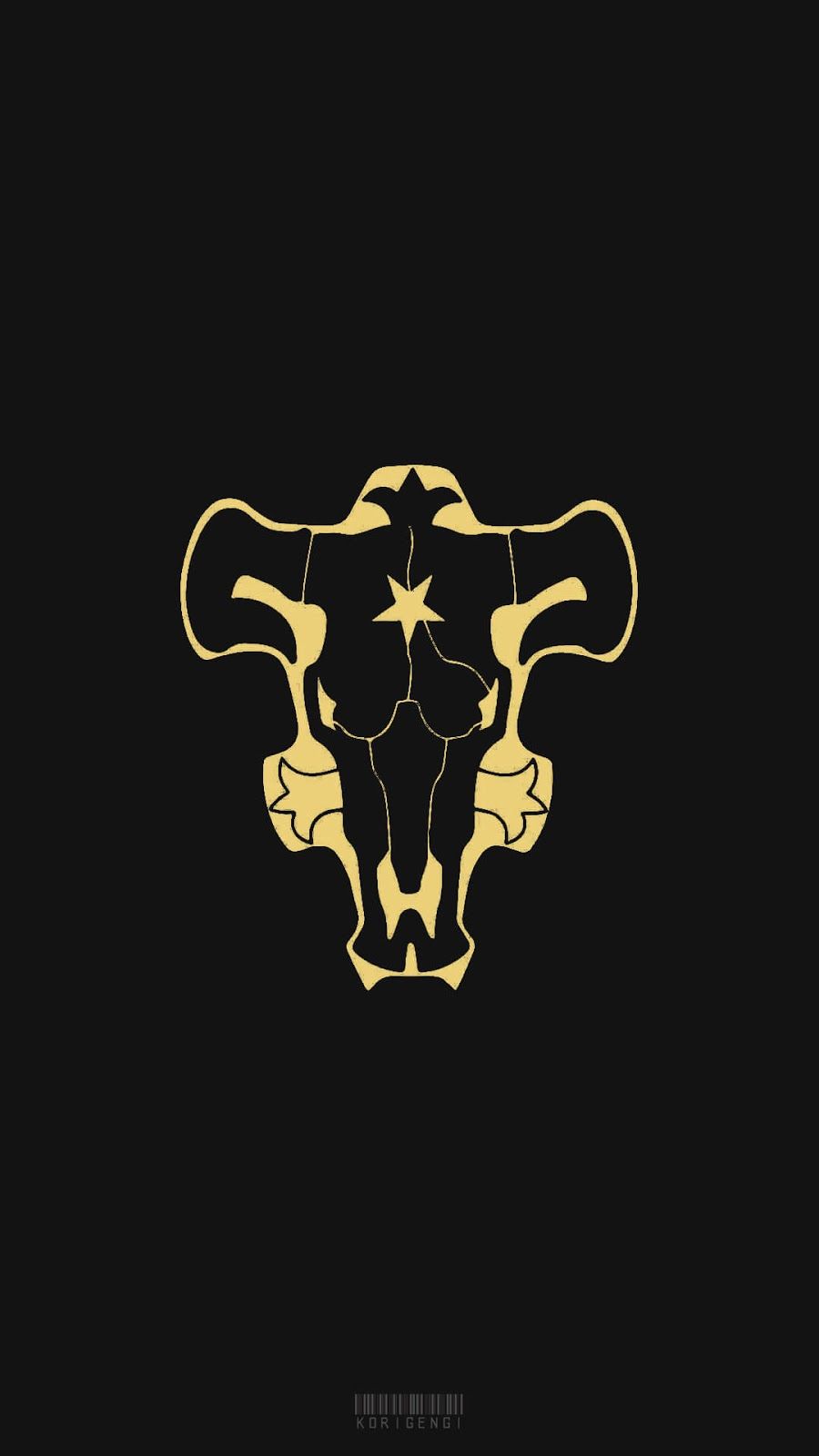 Emblema toro nero Black Clover, 900x1600 Full HD Verticale, iPhone
