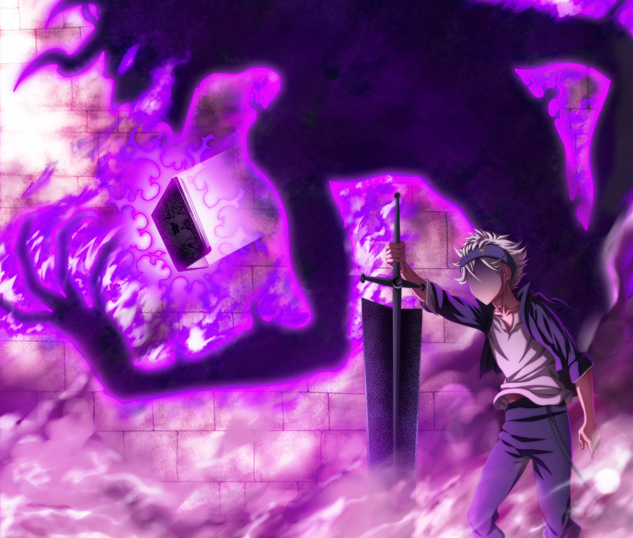 Black Clover, magia viola oscura, 2100x1784 alta risoluzione, PC Desktop