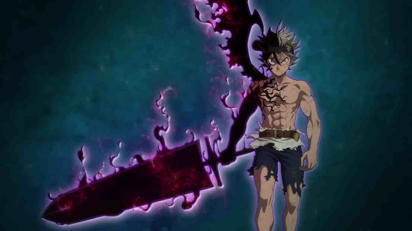 Asta Black Clover spada demoniaca, 1366x768 720p, Laptop
