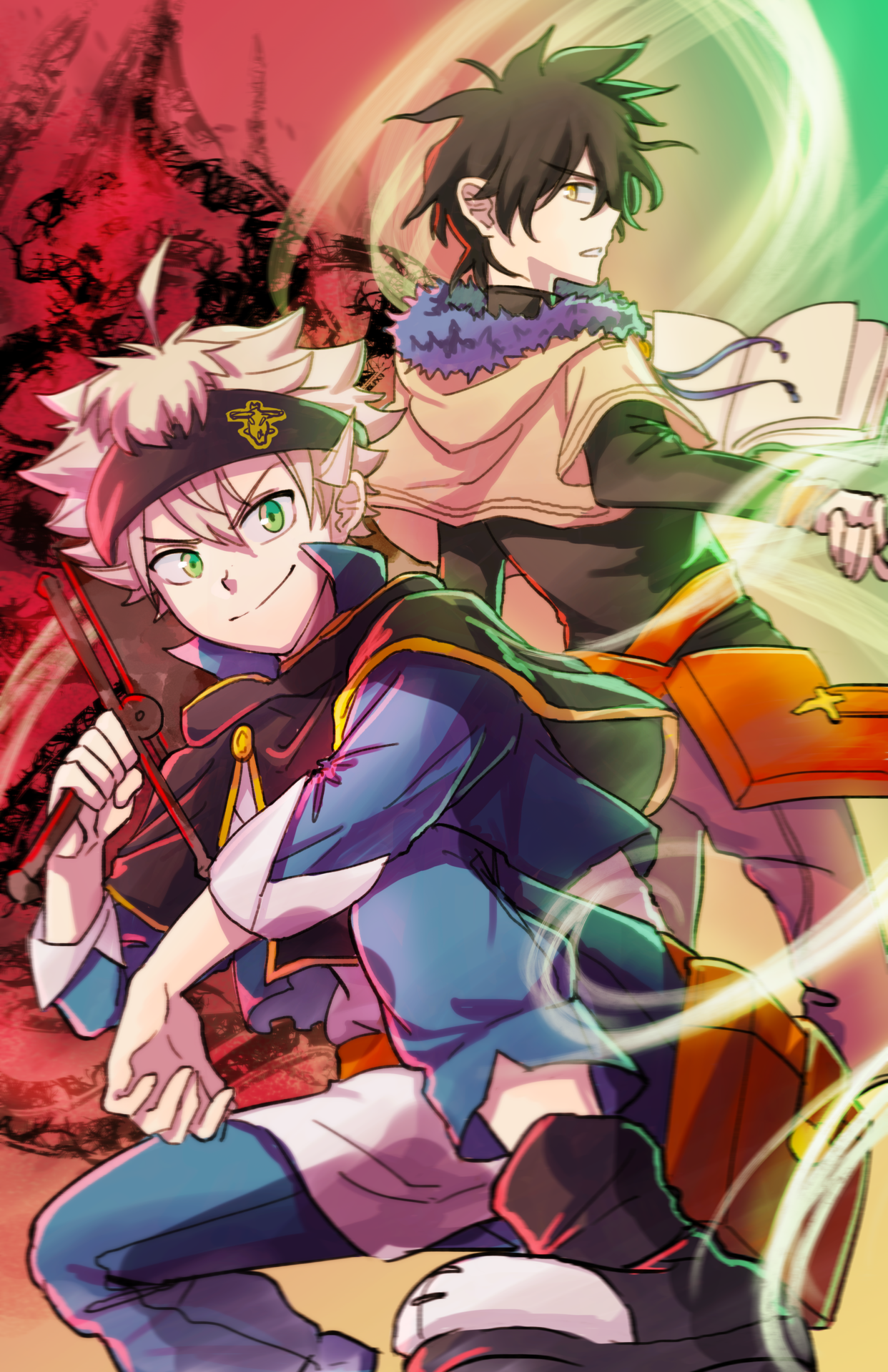 Asta e Yuno, Black Clover, 1242x1920 Verticale, Android