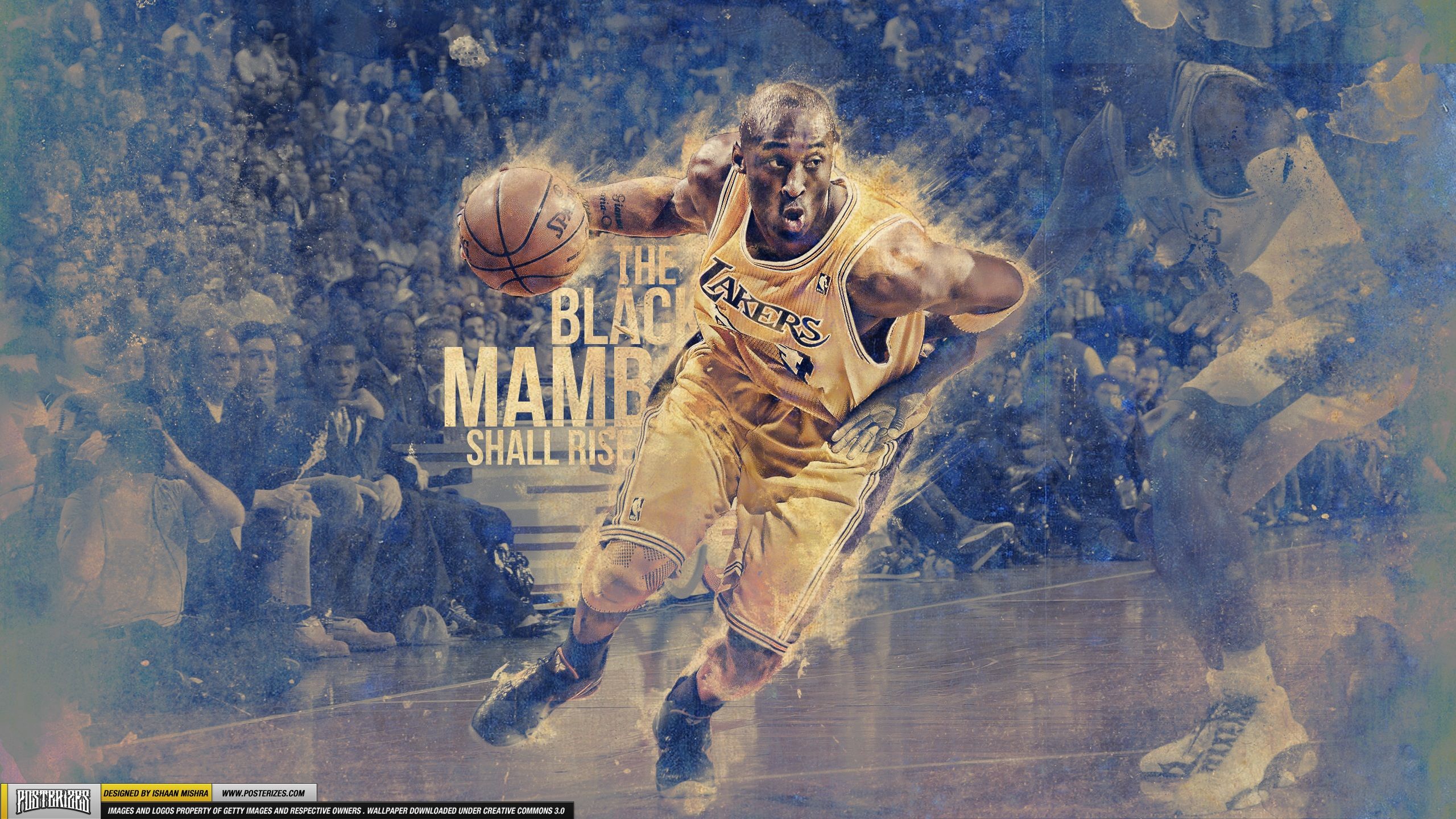 Kobe Bryant Black Mamba Lakers, 2560x1440 2K QHD, Monitor Gaming