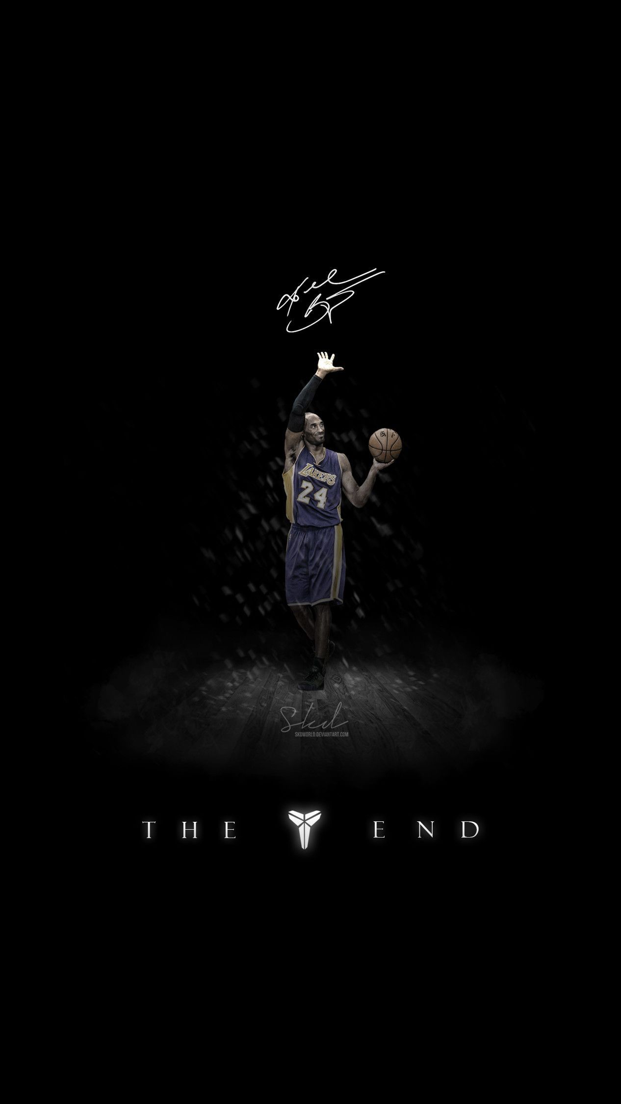Kobe Bryant silhouette basket, Black Mamba, 1266x2250 Full HD Verticale, iPhone