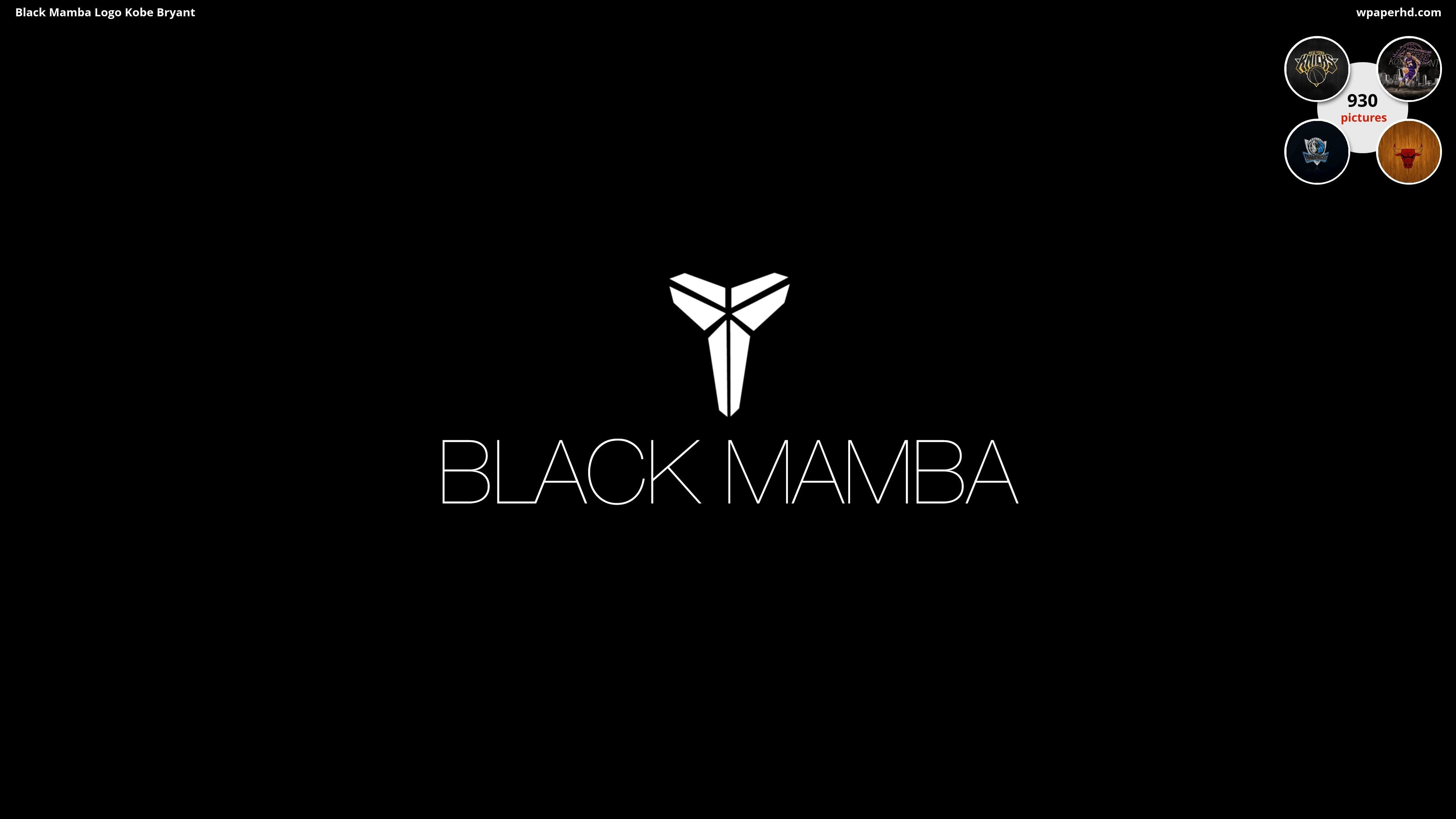 Logo Black Mamba Kobe Bryant, 3840x2160 4K, Desktop 4K