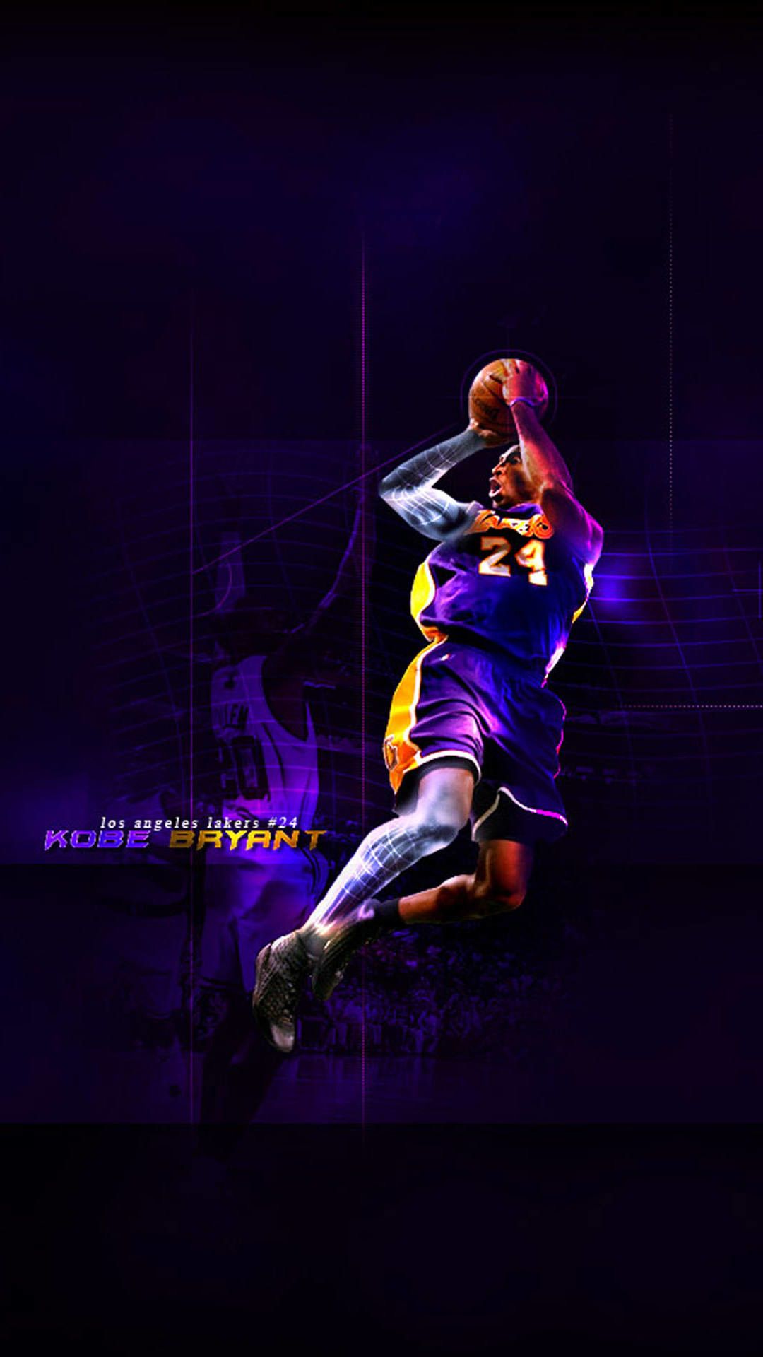 Kobe Bryant Black Mamba basket, 1080x1920 Verticale, Telefono
