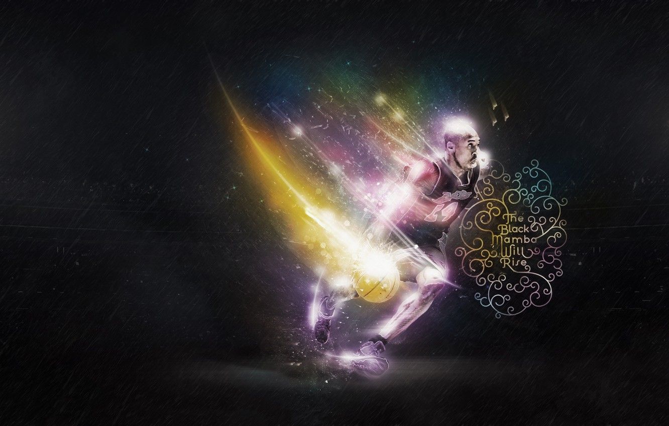 Kobe Bryant Lakers astratto, NBA, 1332x850 HD, Desktop