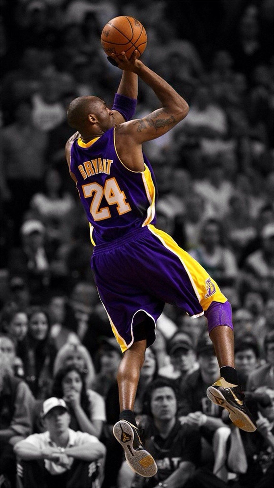 Kobe Bryant tiro Lakers, 1080x1920 Full HD Verticale, Smartphone