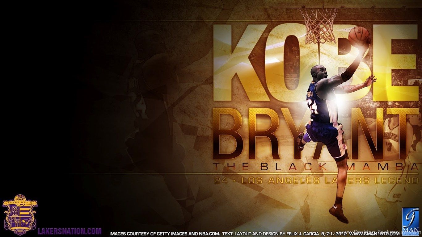 Kobe Bryant Black Mamba Lakers, 1366x768 HD, Desktop