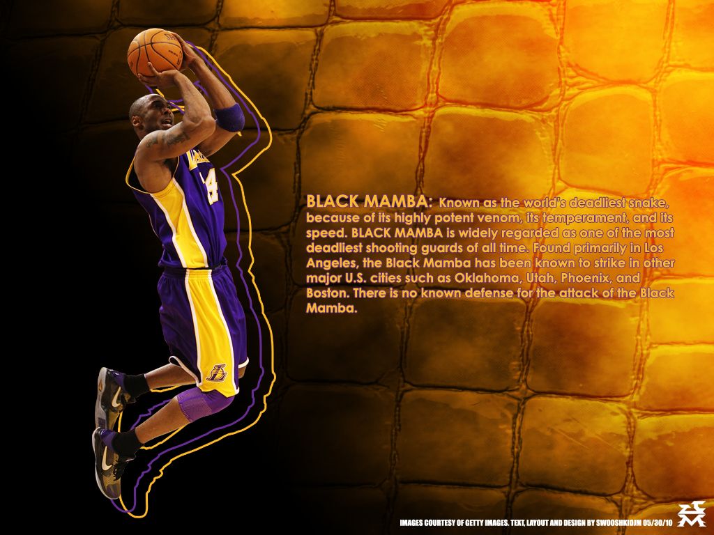 Kobe Bryant Black Mamba Lakers, 1024x768 HD, Laptop