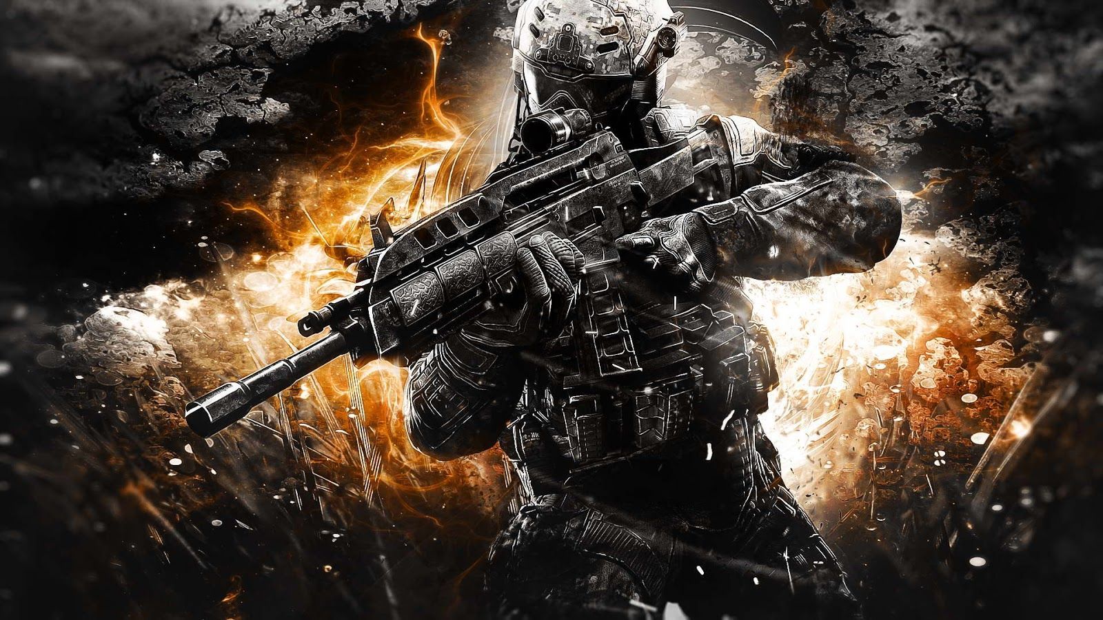 Soldato con fucile Black Ops 2, 1600x900 HD, PC
