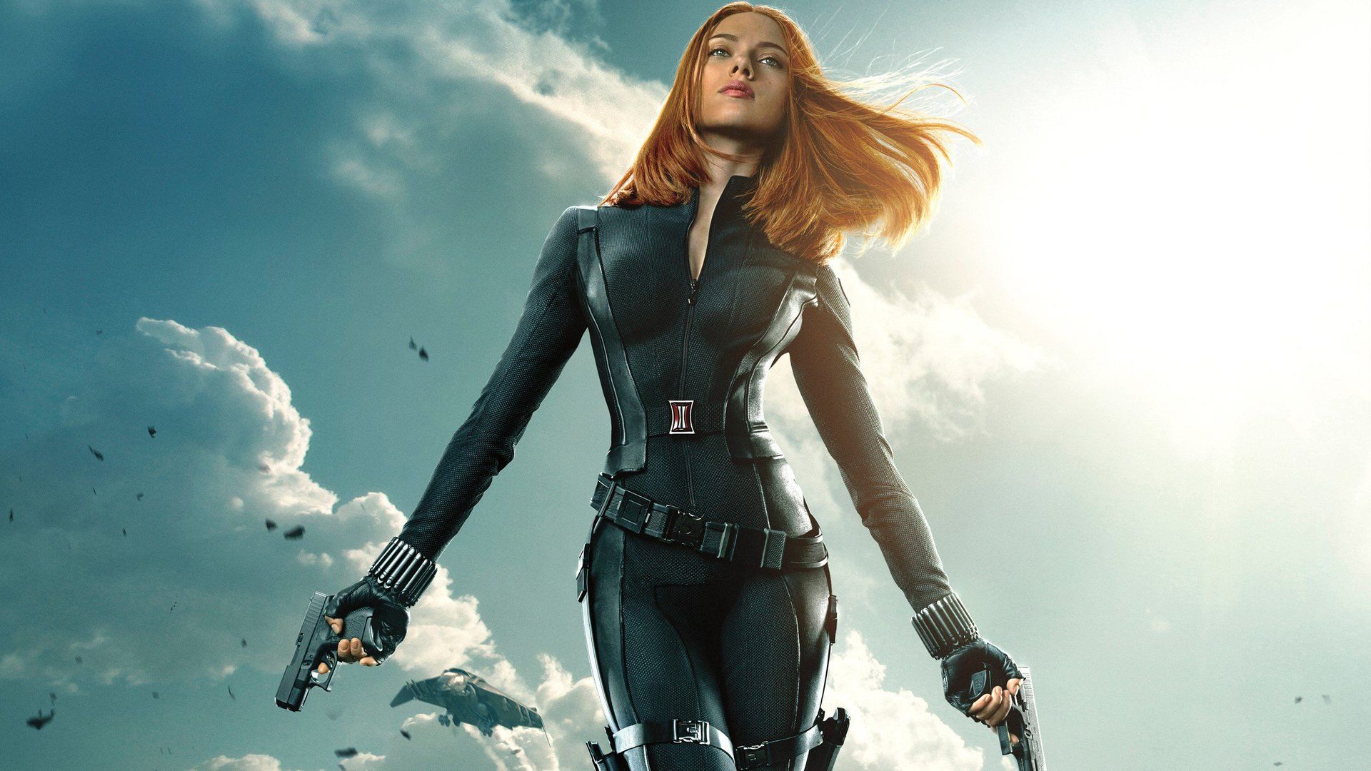 Black Widow con pistole, 1920x1080 Full HD 1080p, Monitor Gaming