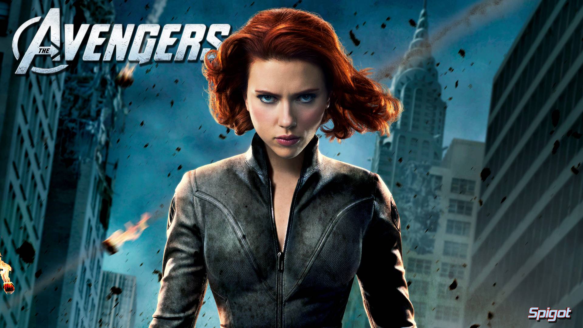 Black Widow Avengers città, 1920x1080 Full HD, PC Desktop